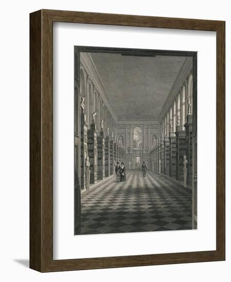 Library, Trinity College, Cambridge, c1820. Artists: James Sargant Storer, Henry Sargant Storer-Henry Sargant Storer-Framed Giclee Print