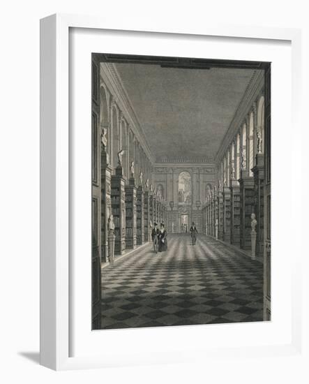 Library, Trinity College, Cambridge, c1820. Artists: James Sargant Storer, Henry Sargant Storer-Henry Sargant Storer-Framed Giclee Print