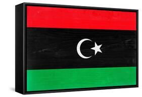 Libya Flag Design with Wood Patterning - Flags of the World Series-Philippe Hugonnard-Framed Stretched Canvas