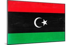 Libya Flag Design with Wood Patterning - Flags of the World Series-Philippe Hugonnard-Mounted Art Print