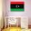 Libya Flag Design with Wood Patterning - Flags of the World Series-Philippe Hugonnard-Stretched Canvas displayed on a wall