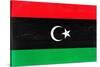Libya Flag Design with Wood Patterning - Flags of the World Series-Philippe Hugonnard-Stretched Canvas