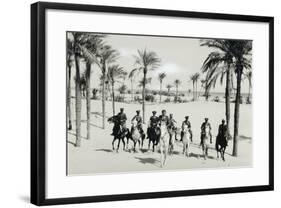 Libya, Horseback Patrol of Italian Financiers in Oasis, 1935-null-Framed Giclee Print