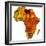 Libya on Actual Map of Africa-michal812-Framed Premium Giclee Print