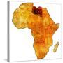 Libya on Actual Map of Africa-michal812-Stretched Canvas