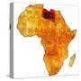 Libya on Actual Map of Africa-michal812-Stretched Canvas