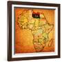 Libya on Actual Map of Africa-michal812-Framed Art Print