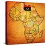 Libya on Actual Map of Africa-michal812-Stretched Canvas