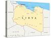 Libya Political Map-Peter Hermes Furian-Stretched Canvas