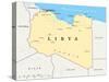 Libya Political Map-Peter Hermes Furian-Stretched Canvas