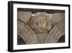 Libya, Tripolitania, Leptis Magna, Roman Forum, Detail, Head of One of Nereids-null-Framed Giclee Print