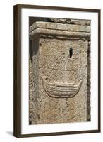 Libya, Tripolitania, Leptis Magna, Stele with Relief of Egyptian Ship-null-Framed Giclee Print