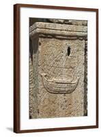 Libya, Tripolitania, Leptis Magna, Stele with Relief of Egyptian Ship-null-Framed Giclee Print