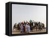 Libyan Camel Riders Holding Flags of Arab Countries Gather to Perform at Sirte Airport-null-Framed Stretched Canvas