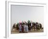 Libyan Camel Riders Holding Flags of Arab Countries Gather to Perform at Sirte Airport-null-Framed Photographic Print