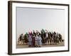 Libyan Camel Riders Holding Flags of Arab Countries Gather to Perform at Sirte Airport-null-Framed Photographic Print