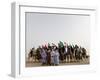 Libyan Camel Riders Holding Flags of Arab Countries Gather to Perform at Sirte Airport-null-Framed Photographic Print