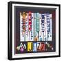 License Plate Art Jazz Series Piano-Design Turnpike-Framed Giclee Print