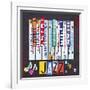 License Plate Art Jazz Series Piano-Design Turnpike-Framed Giclee Print