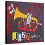 License Plate Art Jazz Series Piano-Design Turnpike-Stretched Canvas