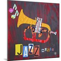 License Plate Art Jazz Series Piano-Design Turnpike-Mounted Giclee Print