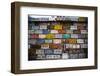 License plate mounted on a wall at the roadside, Hole 'N the Rock, Zion National Park, Utah, USA-Panoramic Images-Framed Photographic Print