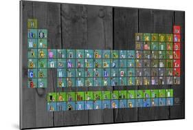 License Plate - Periodic Table-Design Turnpike-Mounted Giclee Print