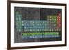 License Plate - Periodic Table-Design Turnpike-Framed Giclee Print