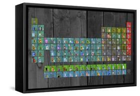 License Plate - Periodic Table-Design Turnpike-Framed Stretched Canvas