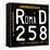 License Plate, Rome-Tosh-Framed Stretched Canvas