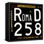 License Plate, Rome-Tosh-Framed Stretched Canvas