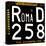 License Plate, Rome-Tosh-Stretched Canvas