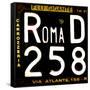 License Plate, Rome-Tosh-Framed Stretched Canvas