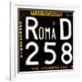 License Plate, Rome-Tosh-Framed Art Print