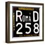 License Plate, Rome-Tosh-Framed Art Print