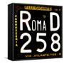License Plate, Rome-Tosh-Framed Stretched Canvas