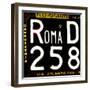 License Plate, Rome-Tosh-Framed Art Print