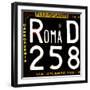 License Plate, Rome-Tosh-Framed Art Print