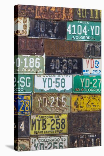 License Plates I-Kathy Mahan-Stretched Canvas