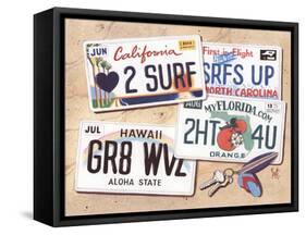 License Plates-Scott Westmoreland-Framed Stretched Canvas