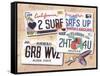 License Plates-Scott Westmoreland-Framed Stretched Canvas