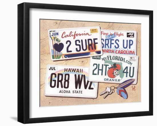 License Plates-Scott Westmoreland-Framed Art Print