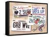 License Plates-Scott Westmoreland-Framed Stretched Canvas