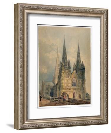 Thomas Girtin Lichfield Cathedral Staffordshire Giclee Paper Print Poster 