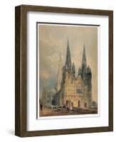 Lichfield Cathedral, Staffordshire, 1794 (W/C over Graphite on Wove Paper)-Thomas Girtin-Framed Premium Giclee Print