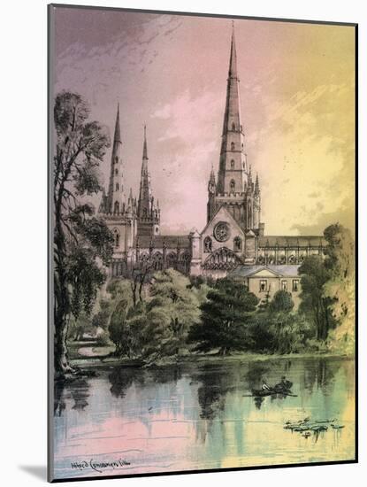 Lichfield Cathedral, Staffordshire, C1870-Alfred Concanen-Mounted Giclee Print