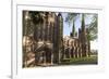 Lichfield Cathedral, West Spires and North Front, Lichfield, Staffordshire, England, United Kingdom-Nick Servian-Framed Photographic Print