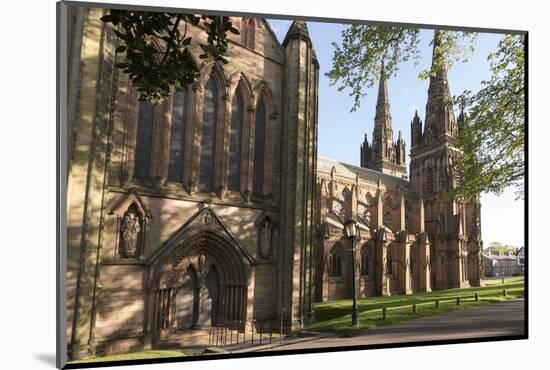 Lichfield Cathedral, West Spires and North Front, Lichfield, Staffordshire, England, United Kingdom-Nick Servian-Mounted Photographic Print