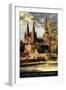 Lichfield, England - View of Lichfield Cathedral British Railways Poster-Lantern Press-Framed Art Print