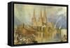 Lichfield, Staffordshire, c.1830-35-J. M. W. Turner-Framed Stretched Canvas